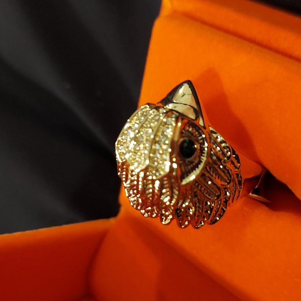 KURT GEIGER LONDON Pave' Crystal Eagle Ring Size 8 - Picture 6 of 6